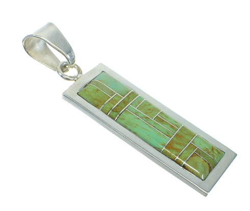 Turquoise And Silver Southwest Pendant MX65277